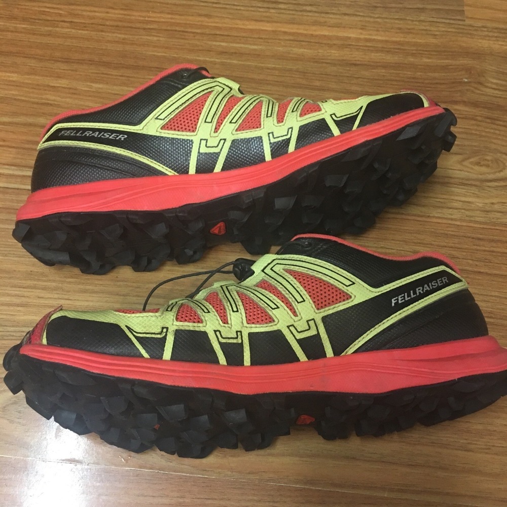 Salomon Fellraiser Black Red Hiking Trainers Gym Comfort Women's Size 8.5 - Picture 9 of 16